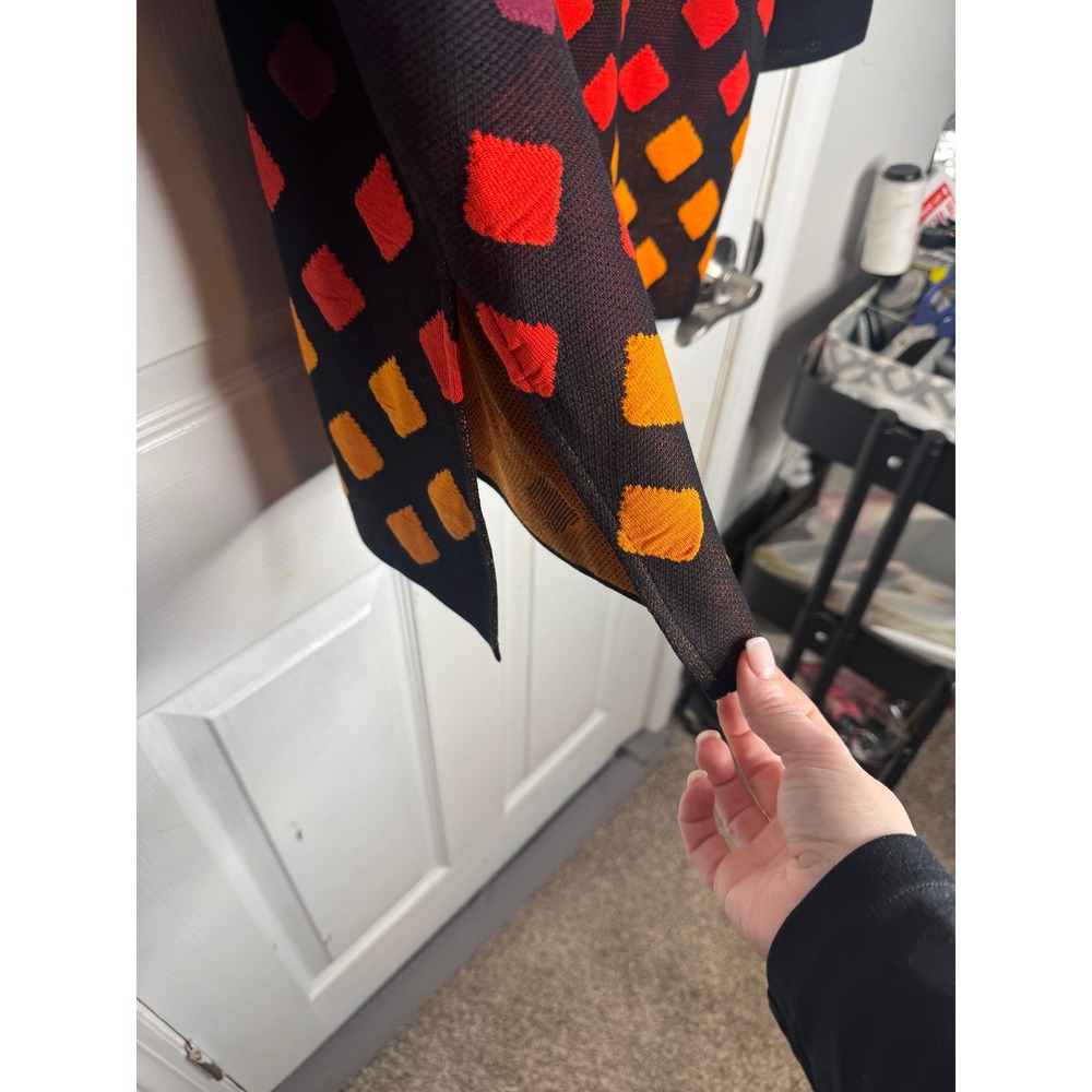 MISOOK Colorblock Diamond Cardigan Sweater Multi-Color Pattern Size XL - Picture 5 of 5